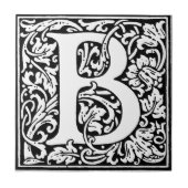 Initial B Monogramm. Muster für benutzerdefinierte Fliese (Vorderseite)