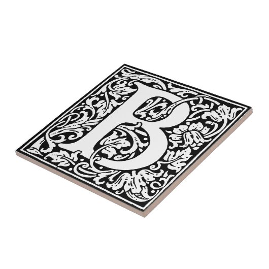 Initial B Monogramm. Muster für benutzerdefinierte Fliese (Seite)