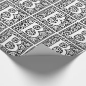 Initial B Monogramm. Muster für benutzerdefinierte Geschenkpapier (Ecke)