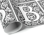 Initial B Monogramm. Muster für benutzerdefinierte Geschenkpapier (Rolleneckpunkt)