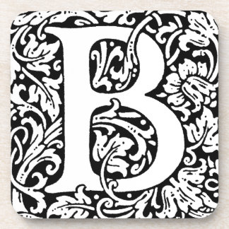 Initial B Monogramm. Muster für benutzerdefinierte Getränkeuntersetzer