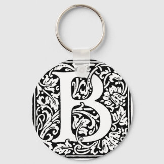 Initial B Monogramm. Muster für benutzerdefinierte Schlüsselanhänger