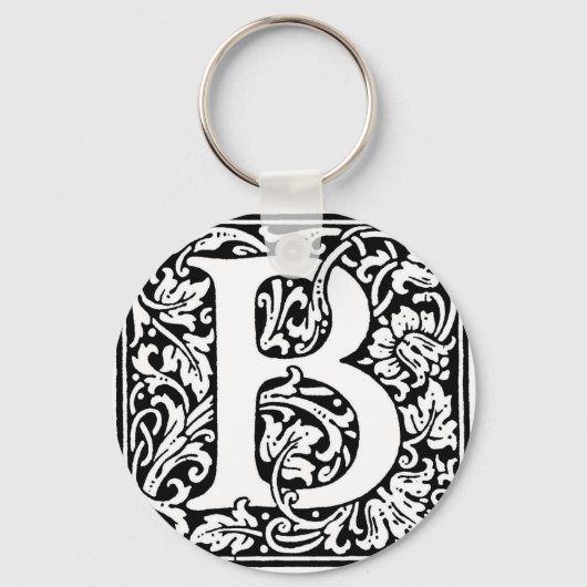 Initial B Monogramm. Muster für benutzerdefinierte Schlüsselanhänger (Vorderseite)