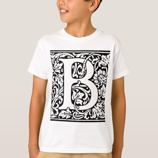 Initial B Monogramm. Muster für benutzerdefinierte T-Shirt (Vorderseite)