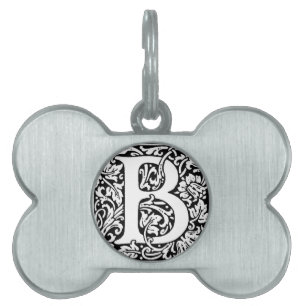 Initial B Monogramm. Muster für benutzerdefinierte Tiermarke