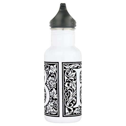 Initial B Monogramm. Muster für benutzerdefinierte Trinkflasche (Rechts)