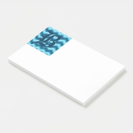 Initial-B-Monogramm Post-it Klebezettel (angewinkelt)