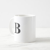 Initial B & Personalisiert Name Kaffee Tasse (Vorderseite Links)