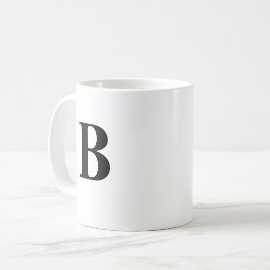 Initial B & Personalisiert Name Kaffee Tasse (Vorderseite Links)