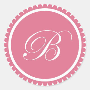 Initial-B-Prinzessin-Siegel-Gastgeschenk Runder Aufkleber