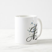 Initial B, Vintage Bluebells Kaffee Tasse (VorderseiteRechts)