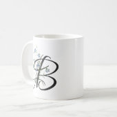 Initial B, Vintage Bluebells Kaffee Tasse (Vorderseite Links)