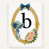 Initial B Writing Personalized Regency Notizblock (Vorderseite)