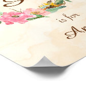 Initial Baby Name Monogram Art Print Poster (Ecke)