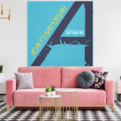 Initial-Bar Bat Mitzvah-Anmeldeschema Leinwanddruck (Insitu (Wohnzimmer))