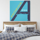 Initial-Bar Bat Mitzvah-Anmeldeschema Leinwanddruck (Insitu (Schlafzimmer))