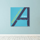 Initial-Bar Bat Mitzvah-Anmeldeschema Leinwanddruck (Insitu (Holzboden))