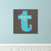 Initial-Bar Bat Mitzvah-Anmeldeschema Leinwanddruck (Insitu (Holzboden))