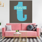 Initial-Bar Bat Mitzvah-Anmeldeschema Leinwanddruck (Insitu (Wohnzimmer))