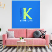 Initial-Bar-Bat Mitzvah-Anmeldungsboard K Monogram Leinwanddruck (Insitu (Wohnzimmer))