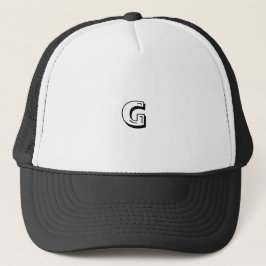 Initial bedruckte Cap-Cool für das G-Letter-Monogr Truckerkappe