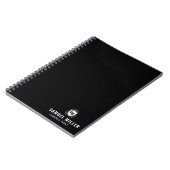 Initial Black and White Professional Monogram Notizblock (Linke Seite)