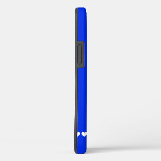 Initial blau-weiße Monogramm Case-Mate iPhone Hülle (Rückseite / Rechts)