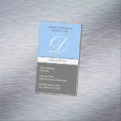 Initial Blue Gray Magnetische Visitenkarte (Beispiel)