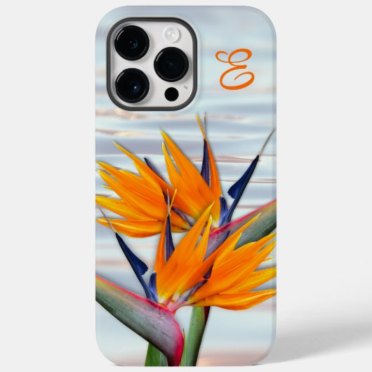 Initial Blume-Monogramm Case-Mate iPhone Hülle (Rückseite)