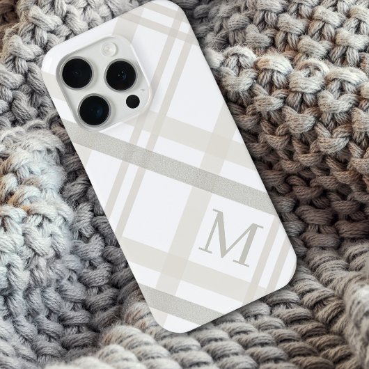 Initial Buffalo Kariert Classic Monogram Case-Mate iPhone Hülle