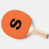 Initial Burnt Orange für benutzerdefinierte Monogr Tischtennis Schläger (Seitenansicht)