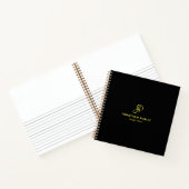 Initial Business Elegante Gold Script Monogram Notizblock (Innenseite)