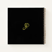 Initial Business Elegante Gold Script Monogram Notizblock (Rückseite)