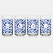 Initial Butterfly Watercolor Blue Monogram Dosenglas (Hinten)