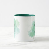 Initial C Aquarellmonogramm Grün Botanisch Tasse (Zentrum)