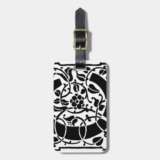 Initial C Monogramm. Maßgeschneidertes Muster für  Gepäckanhänger (Vorderseite vertikal)