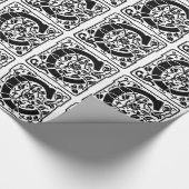 Initial C Monogramm. Maßgeschneidertes Muster für  Geschenkpapier (Ecke)