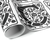 Initial C Monogramm. Maßgeschneidertes Muster für  Geschenkpapier (Rolleneckpunkt)