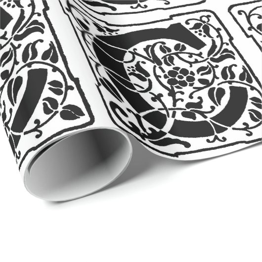 Initial C Monogramm. Maßgeschneidertes Muster für Geschenkpapier (Rolleneckpunkt)