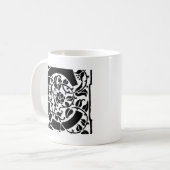 Initial C Monogramm. Maßgeschneidertes Muster für  Kaffeetasse (Vorderseite Links)