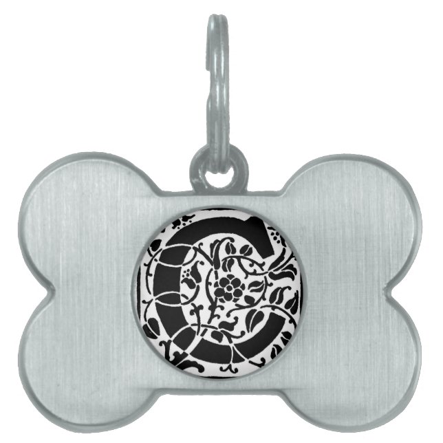 Initial C Monogramm. Maßgeschneidertes Muster für  Tiermarke (Vorderseite)