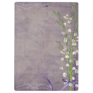Initial-Clip-Board der weißen Blume Klemmbrett