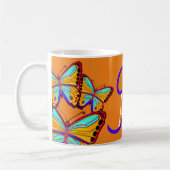 Initial Custom Butterfly Kaffeetasse (Links)