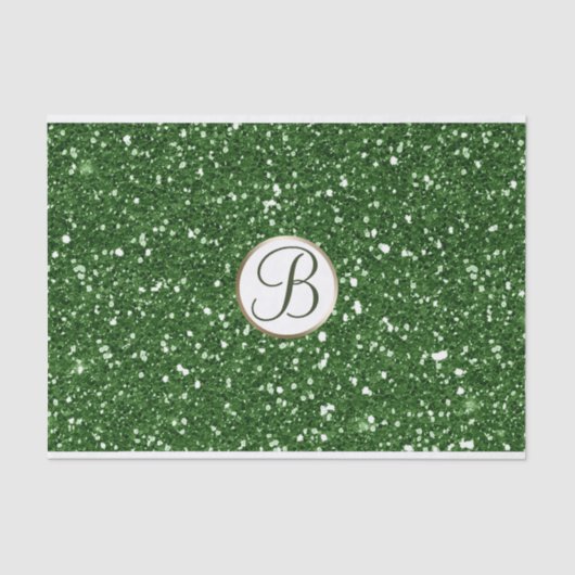 Initial Custom Glitzer Sparkle Glam Monogram Seidenpapier (Vorderseite)