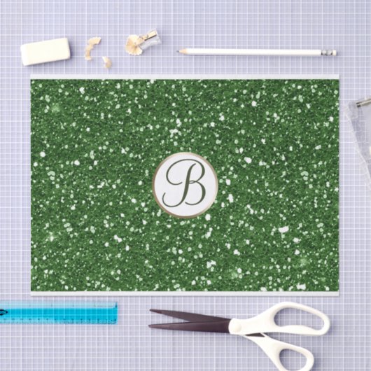 Initial Custom Glitzer Sparkle Glam Monogram Seidenpapier (Handwerk)