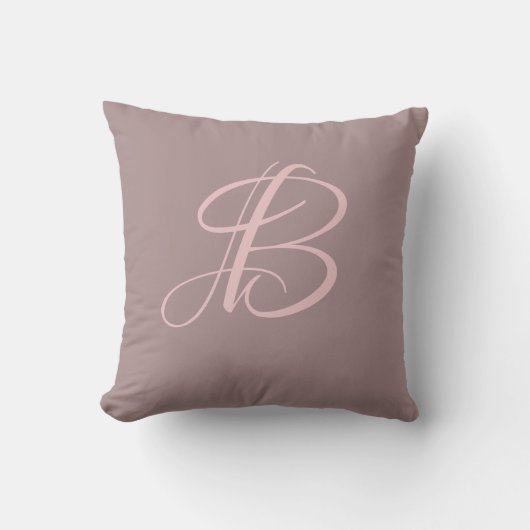 Initial Custom Letter B Monogram Kissen (Vorderseite)