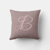 Initial Custom Letter B Monogram Kissen (Rückseite)