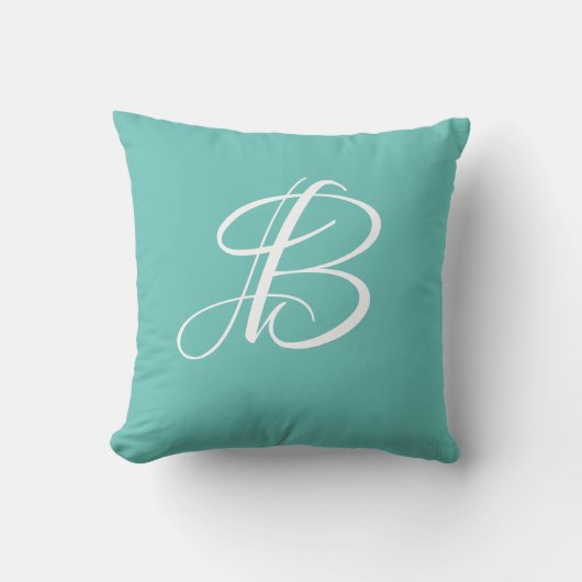 Initial Custom Letter B Monogram Kissen (Vorderseite)