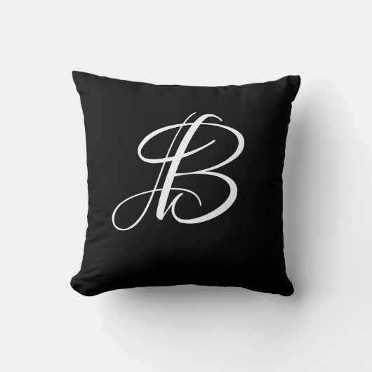 Initial Custom Letter B Monogram Kissen (Vorderseite)