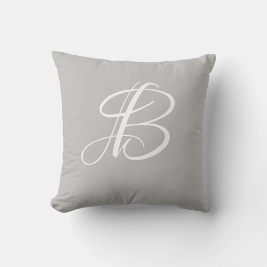 Initial Custom Letter B Monogram Kissen (Vorderseite)
